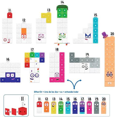 MathLink® Cubes Numberblocks 11-20 Activity Set | Bizziebaby
