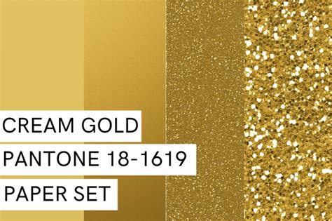 Cream Gold Pantone Glitter Set Graphic by fashiontelligent · Creative Fabrica