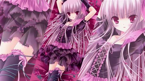 Pink Anime Girl HD Background Wallpaper 22077 - Baltana