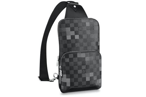 Louis Vuitton Sling Bag Avenue Damier Graphite Pixel Gray in Coated ...