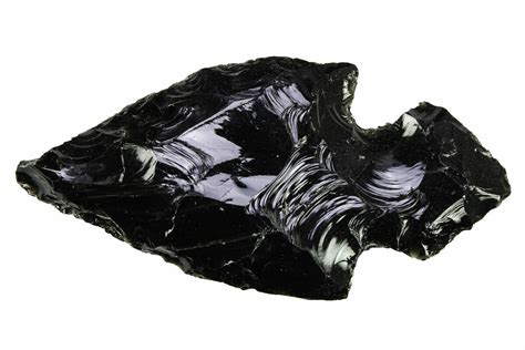 4 1/2" Knapped Obsidian Spear Points For Sale - FossilEra.com