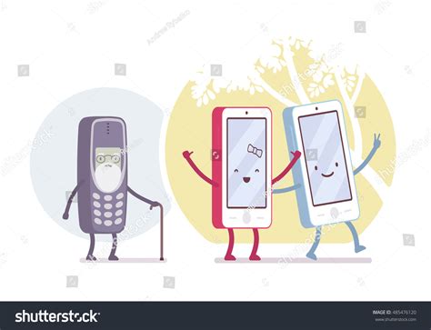 Old New Smartphone Models Circles Cartoon Stock Vector (Royalty Free) 485476120 | Shutterstock