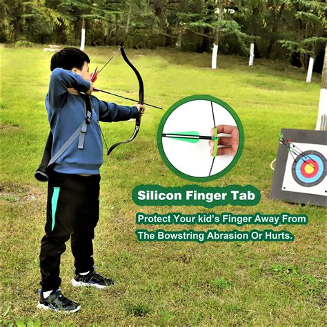 Deerseeker Archery Recurve Youth Bow Set & Arrows Handmade Wooden Beginner Longbow Kit with ...