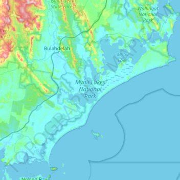 Myall Lakes National Park topographic map, elevation, terrain