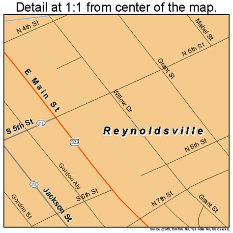 Reynoldsville Pennsylvania Street Map 4264376