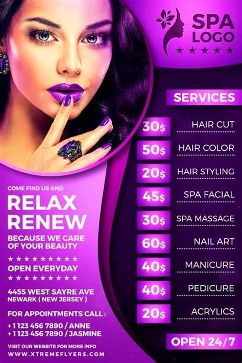 Beauty Salon Flyer Template was designed to advertise a grand opening related to this business ...