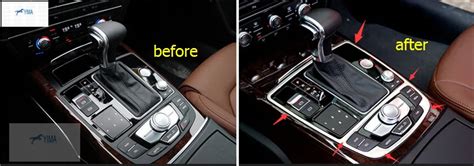 Accessories For Audi A6 A6L A7 2012 2016 Stainless Steel Gear Panel Decorative Cover Trim-in ...