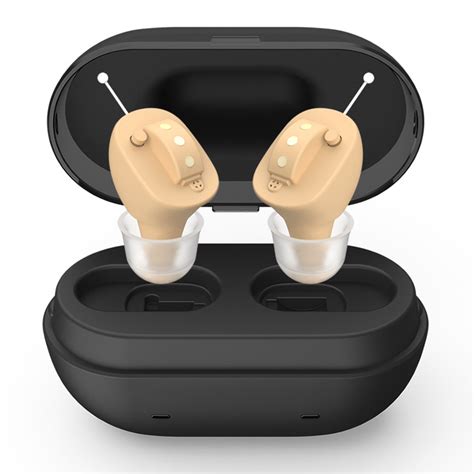 Rechargeable CIC Hearing Aids, Mini Digital ITC Hearing Aid For Deafness Seniors