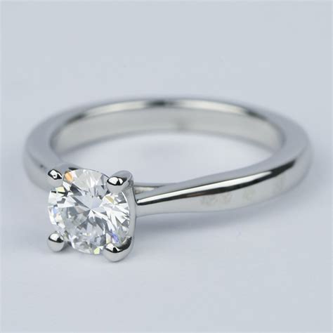 One Carat D Color Diamond Engagement Ring In Platinum