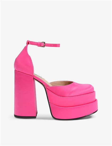 Steve Madden Charlize Platform-heel Satin Sandals in Pink | Lyst Canada