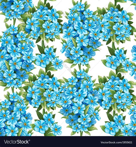 Pattern of forget-me-not Royalty Free Vector Image