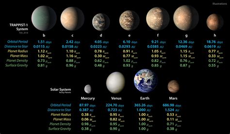 TRAPPIST-1 planet sizes compared to solar… | The Planetary Society