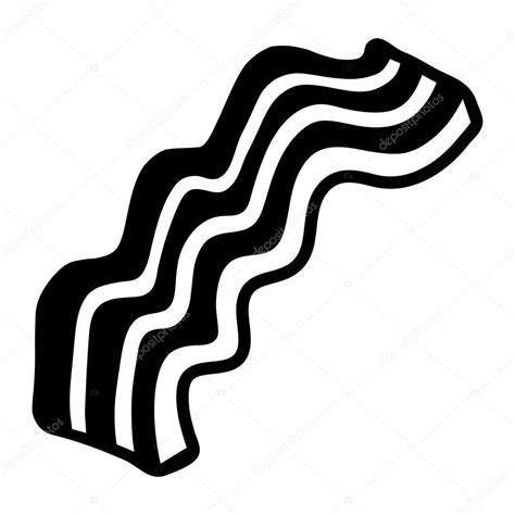 Bacon strip vector icon — Stock Vector © briangoff #99957412