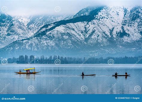 A Beautiful View of Dal Lake in Winter, Srinagar, Kashmir, India ...