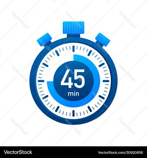 45 minutes stopwatch icon stopwatch icon Vector Image