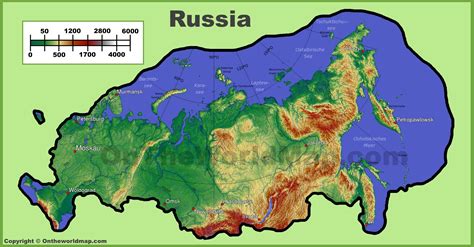 A Map That Shows Landforms