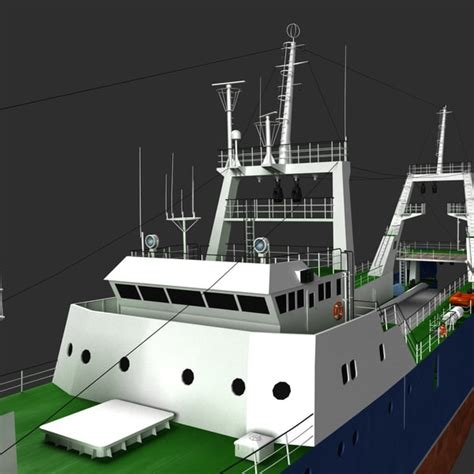 stern trawler 3d model