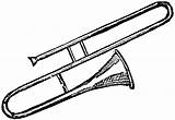 trombone Black And white  Clip Art Library sketch template