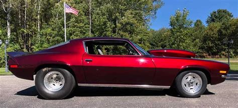 2nd gen Burgundy 1970 Chevrolet Camaro pro street drag car For Sale - CamaroCarPlace