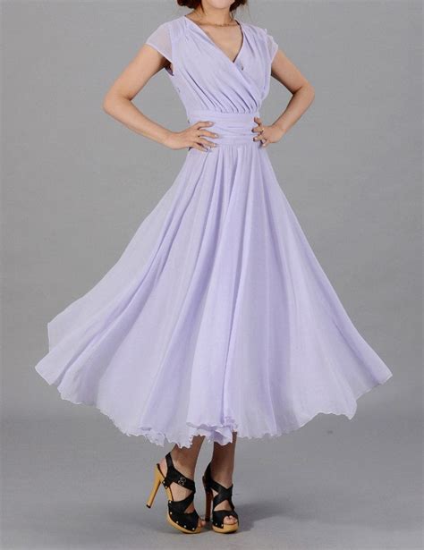 My Chiffon Style Light Purple Dress D14167 by BackNear on Etsy, $100.00 Purple Dress Casual ...