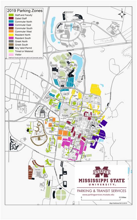 Updated Graduation Parking Map - Mississippi State University Campus ...