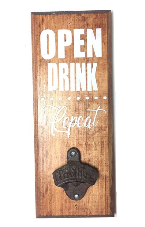 Funny Beer Bottle Opener Open Drink Repeat FREE | Etsy