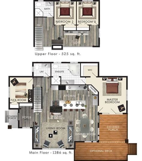 Luxury 2 Bedroom With Loft House Plans - New Home Plans Design