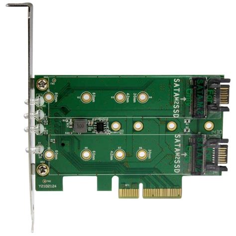 M.2 SSD-kortadapter (NGFF) med 3 portar - 1x PCIe (NVMe) M.2, 2x SATA III M.2 - PCIe 3.0