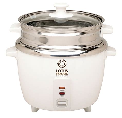 Lotus Foods 12 Cup Cooked Rice Cooker w/ Stainless Steel Inner Pot | Best Food Steamer Brands