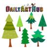 Christmas Tree Clip Art Set – Daily Art Hub // Graphics, Alphabets & SVG