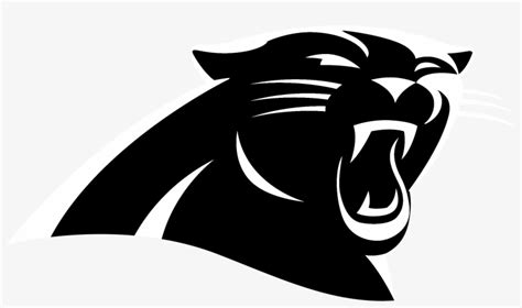 Panther Drawing Logo - Carolina Panthers Logo Black And White - Free Transparent PNG Download ...