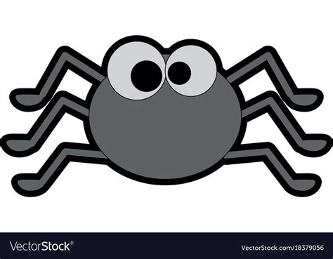 Cute spider halloween decoration Royalty Free Vector Image