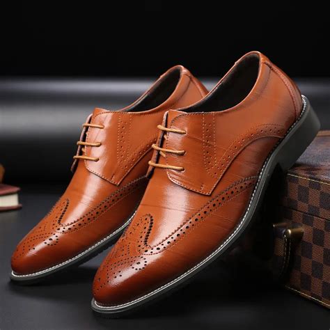 Bullock shoes men 2018 fashion new soft comfortable lace up business ...