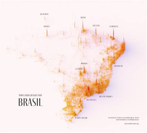 Population Density Map of Brazil by @researchremora : r/MapPorn