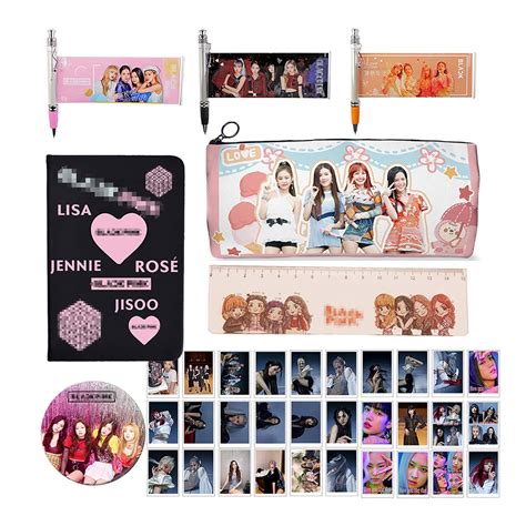 JKKFANS Blackpink Gift Set for Fans Blackpink Stationery Set Blackpink Merchandise, 1 Pencil ...