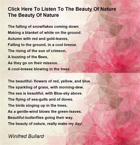 Click Here To Listen To The Beauty Of Nature The Beauty Of Nature Poem ...