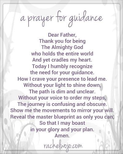 A Prayer for Guidance - RachelWojo.com