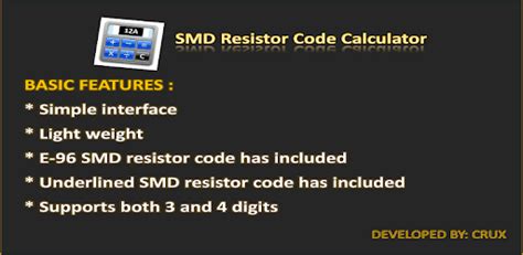 SMD Resistor Code Calculator for PC - Free Download & Install on Windows PC, Mac