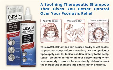 Tarsum Extra Strength Psoriasis Shampoo - Coal Tar Shampoo for Scalp Psoriasis, Seborrheic ...