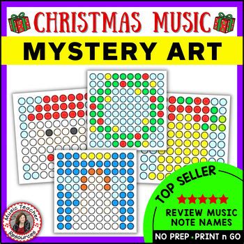 Christmas Music Coloring Sheet Activities - Color By Music Notes