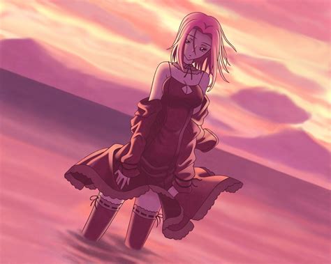 Anime Naruto Sakura Haruno City Sunset Hd Wallpaper Background Image ...