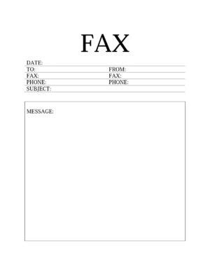 FREE Editable Fax Cover Sheet Template | Word-PDF-Excel-Image