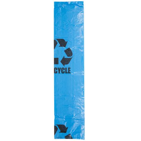 Recycled Blue Plastic Garbage Bags 1.2 Mil 40 - 45 Gallon Environmental Friendly