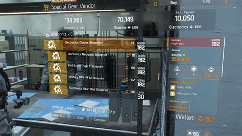 Electronics Gloves Endgame Blueprint Crafting Blueprint Item · The Division Field Guide
