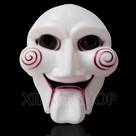 2PCS Saw Movie Jigsaw Puppet Mask Halloween Full Mask Head Latex Creepy ...