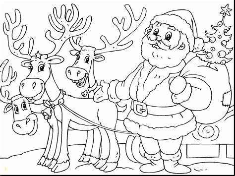 Santa and Rudolph Coloring Page Lovely Rudolph to Color Awesome Santa ...