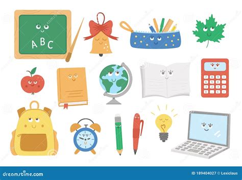 Scrapbooking Study Clip Art Kawaii Illustration Vector Art Hand Drawn Cute Clipart Student Life ...