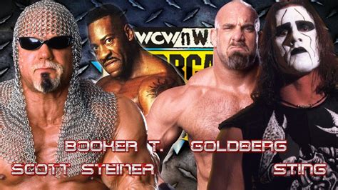 Ultimate WCW Starrcade 64 Matches - Scott Steiner vs Booker T. vs Goldberg vs Sting - YouTube