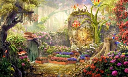 Enchanted Garden - Fantasy & Abstract Background Wallpapers on Desktop ...