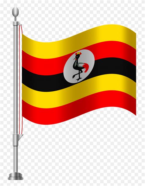 Uganda Flag Png Clip Art - Flag Pole Clipart - FlyClipart